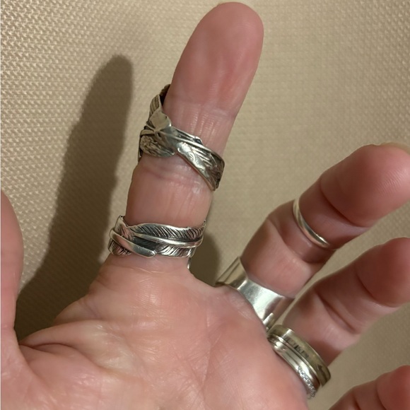Native American adjustable ring in sterling silver - Picture 4 of 5